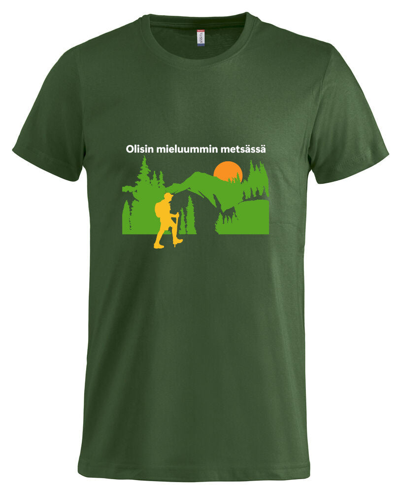 Olisin mieluummin metsässä -Clique Basic T-paita