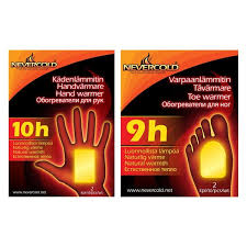 10 + 10 kpl Nevercold kädenlämmitin 10h & Nevercold varpaanlämmitin 9h
